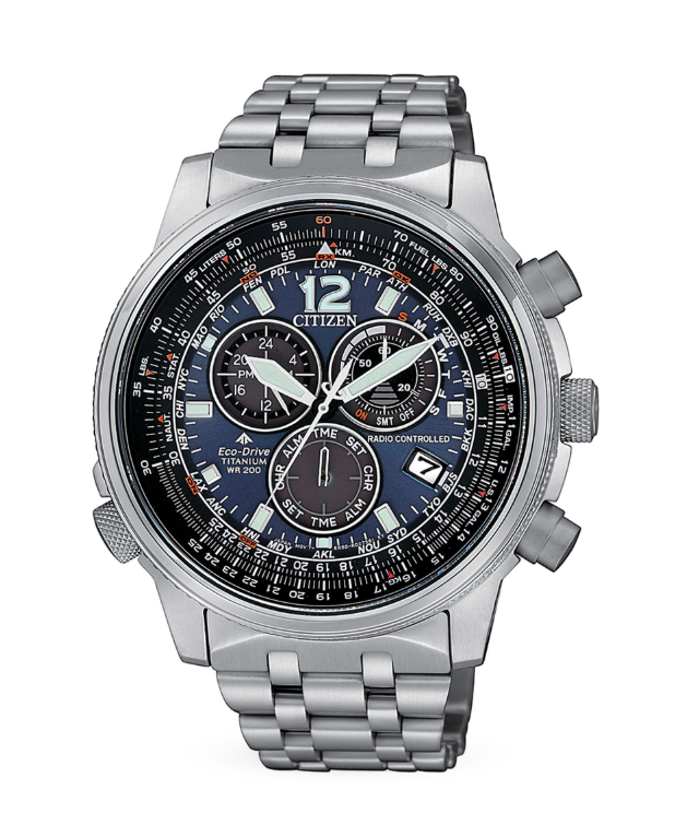 CITIZEN CRONO PILOT SUPER TITANIO RADIOCONTROLLATO