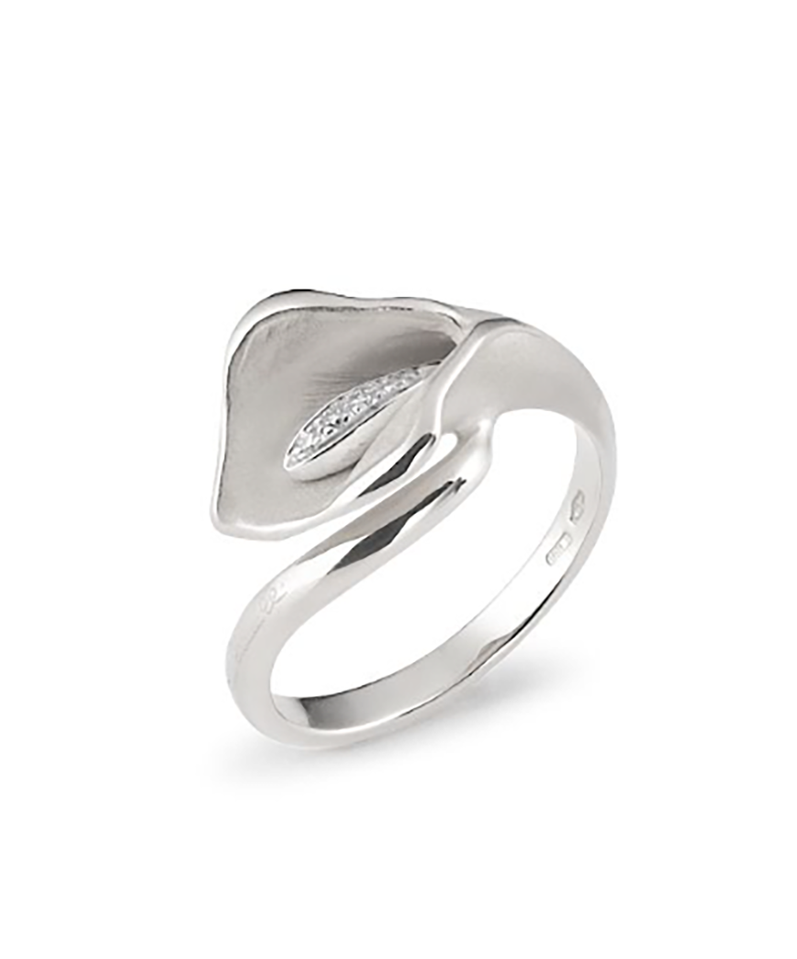 Annamaria Cammilli Anello Calla oro bianco ice