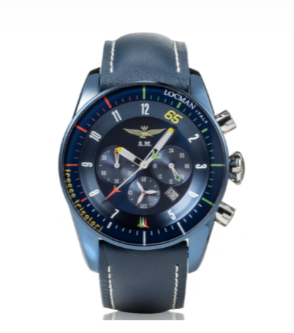 Locman Frecce Tricolori Cronografo Acciaio PVD Blu Edizione Limitata