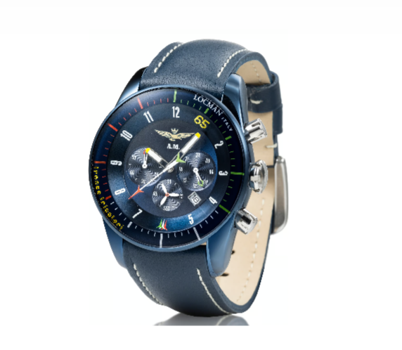 Locman Frecce Tricolori Cronografo Acciaio PVD Blu Edizione Limitata