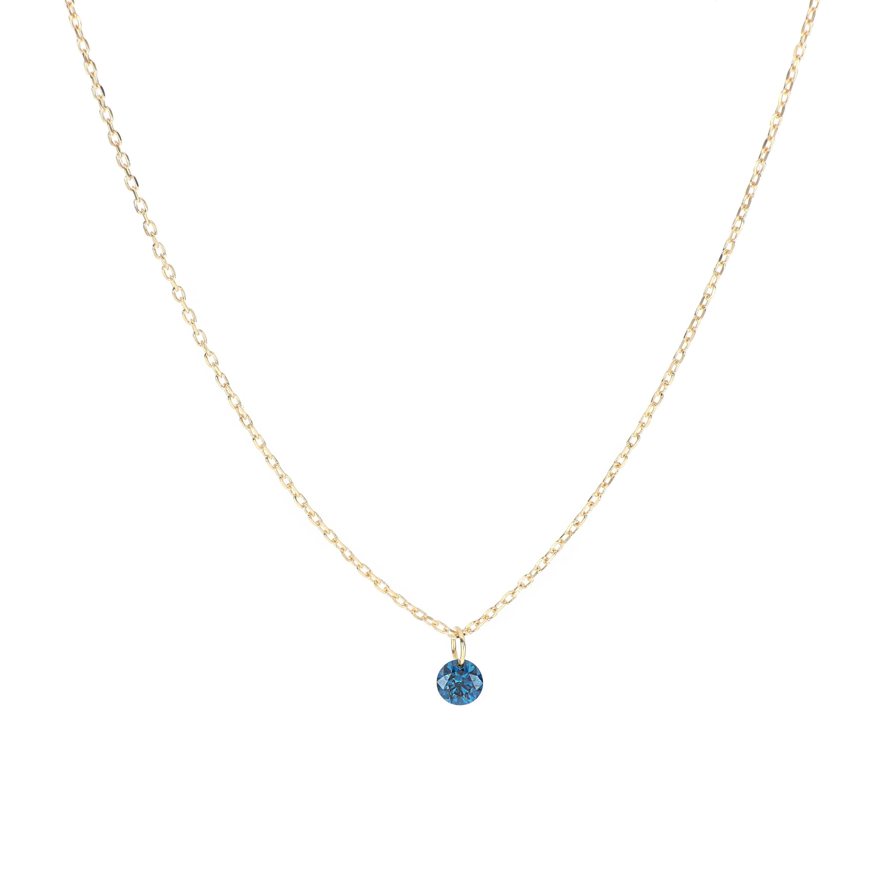 Girocollo Diamante Nudo Blu