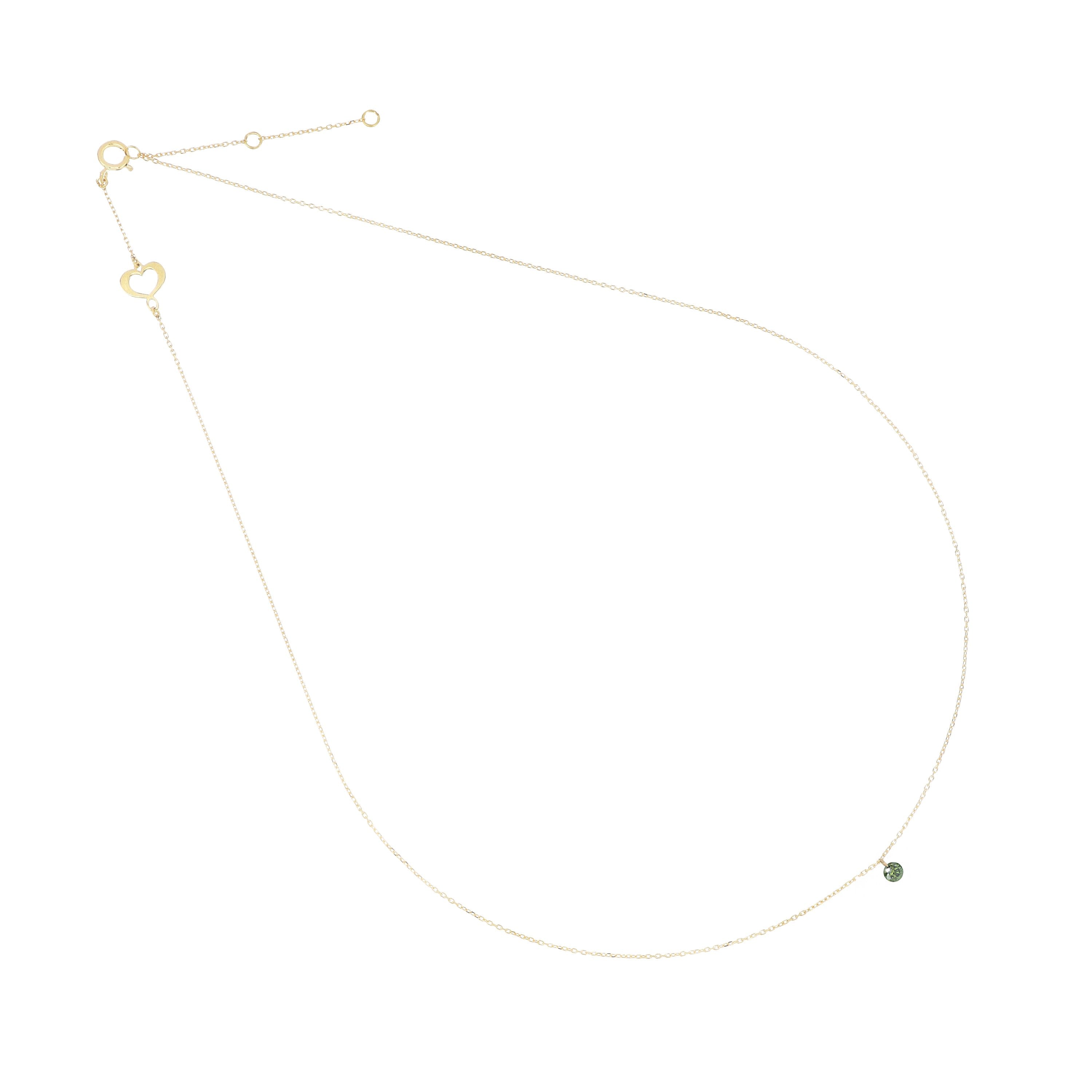 Girocollo Diamante Nudo Verde