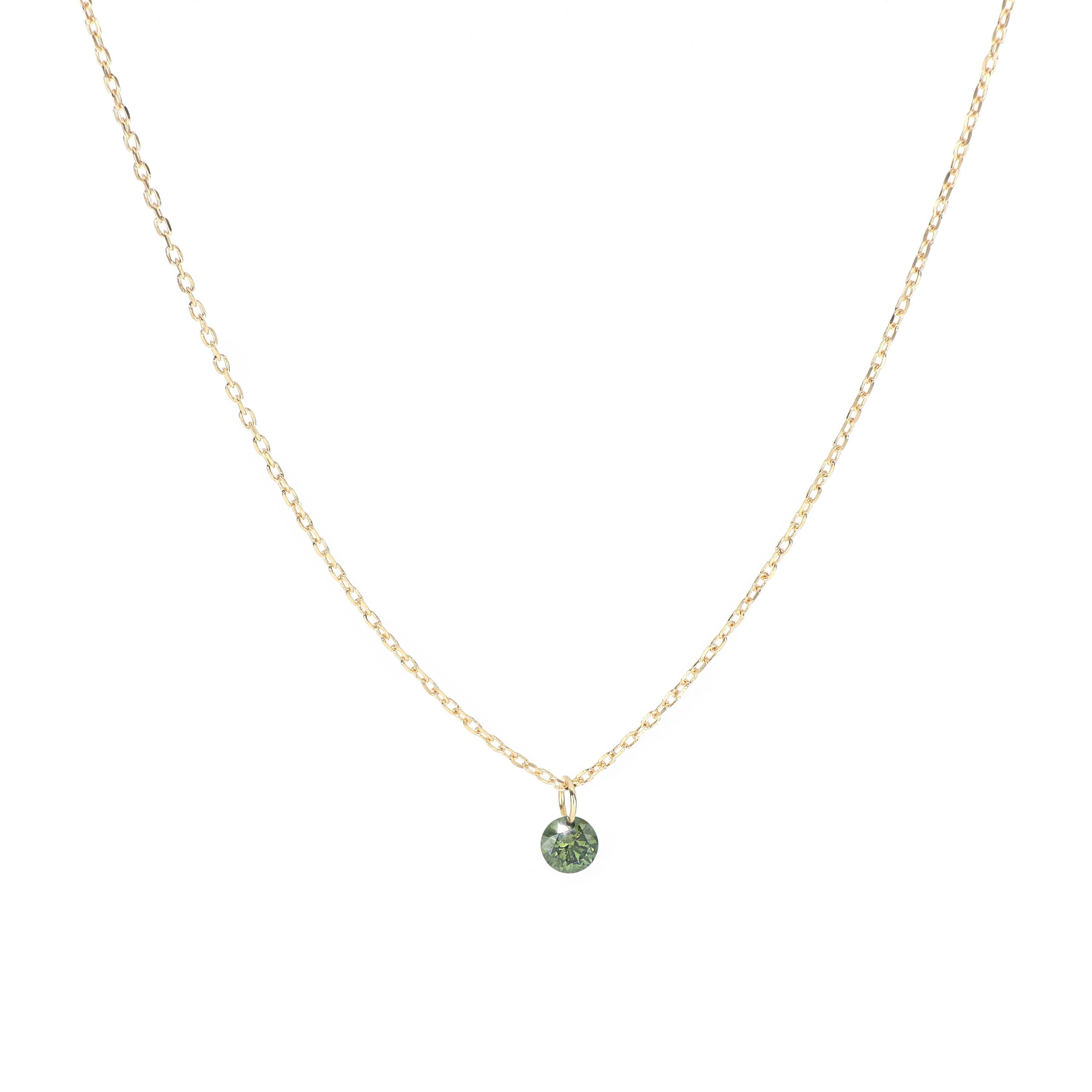 Girocollo Diamante Nudo Verde