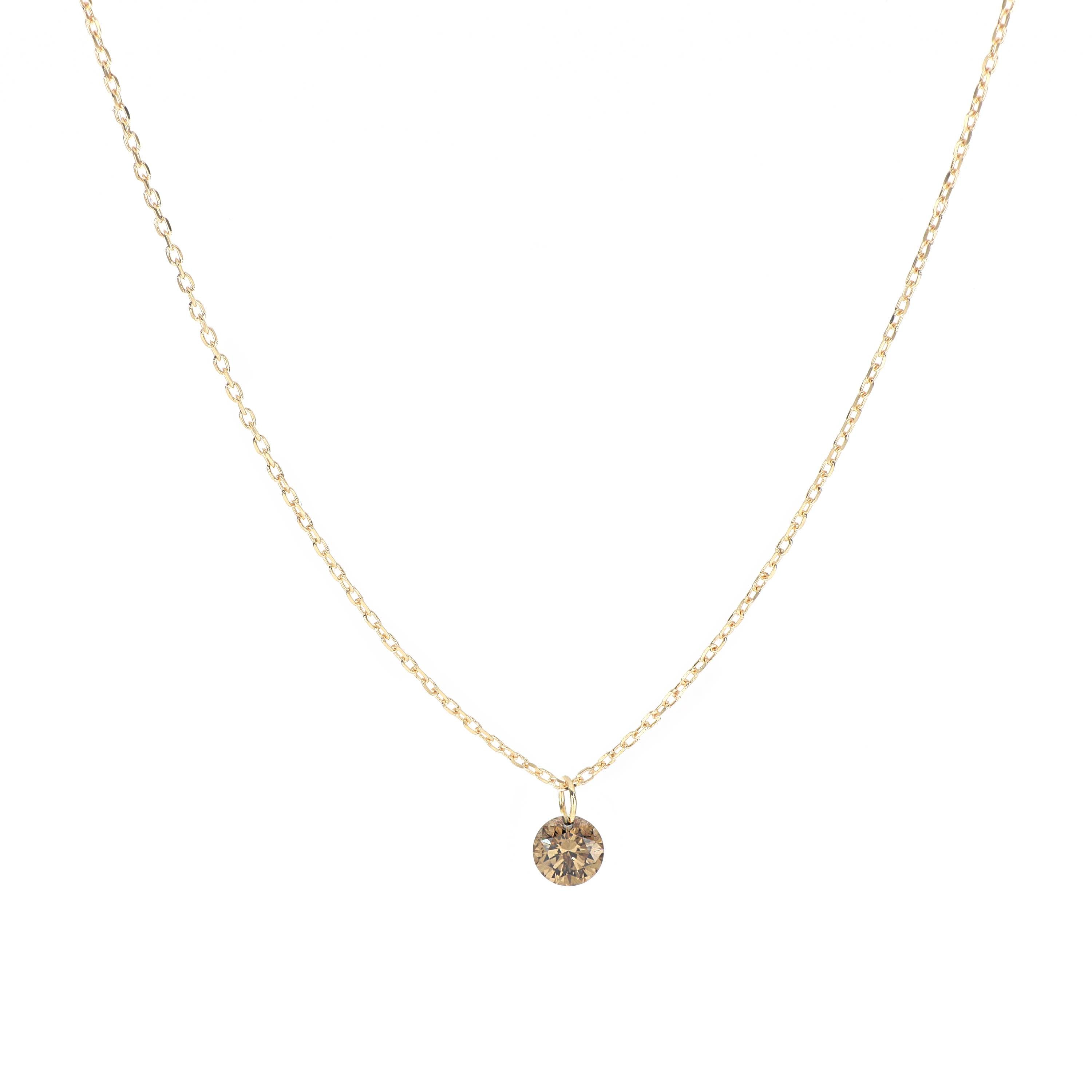 Girocollo Diamante Nudo Brown