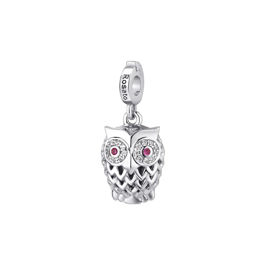 Charm STORIE argento 925/1000 gufetto rodio