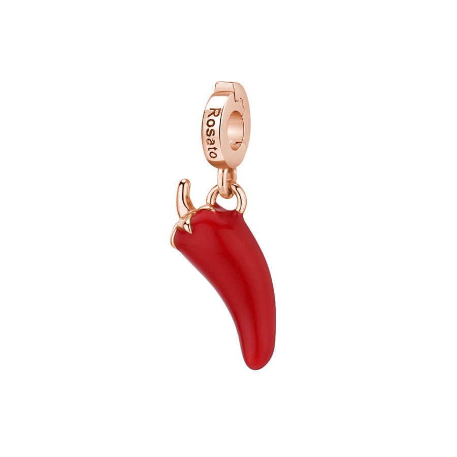 Charm STORIE argento 925/1000 galvanica rosa peperoncino