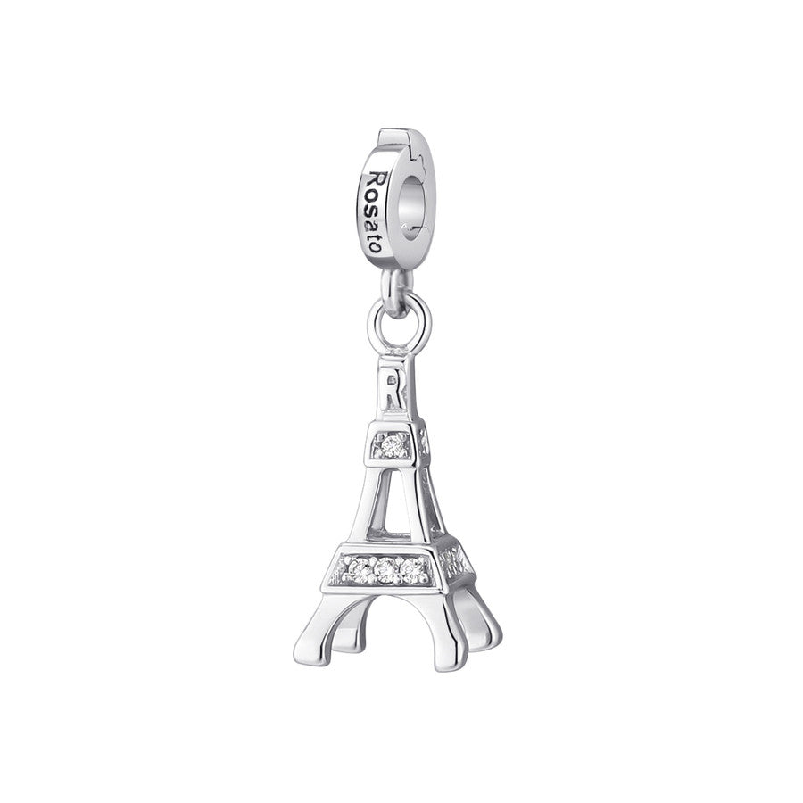Charm STORIE argento 925/1000 Torre Eiffel rodio
