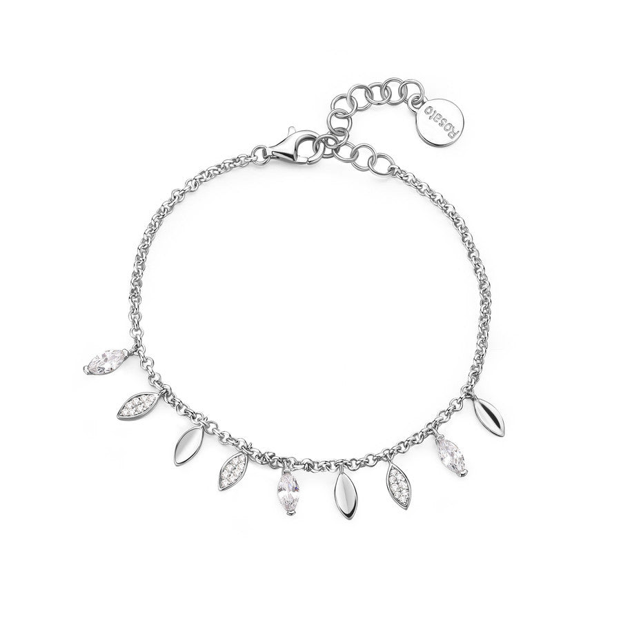 Bracciale GAIA argento 925/1000, rodio e cz bianchi