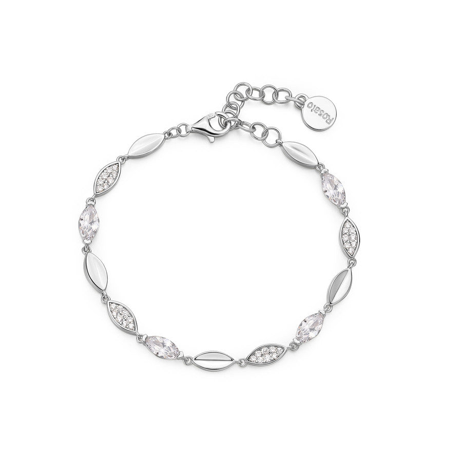 Bracciale GAIA argento 925/1000, rodio e cz bianchi
