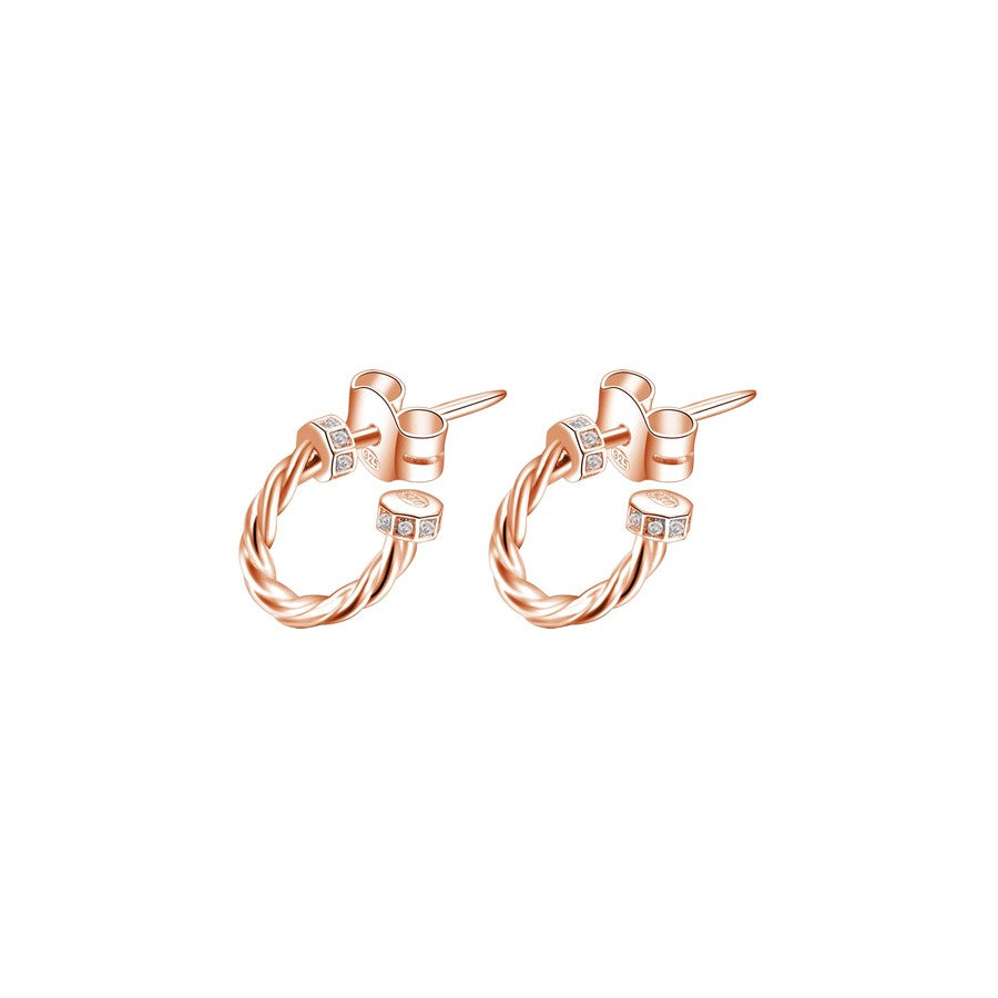 Orecchini STORIE argento 925/1000 galvanica rosa