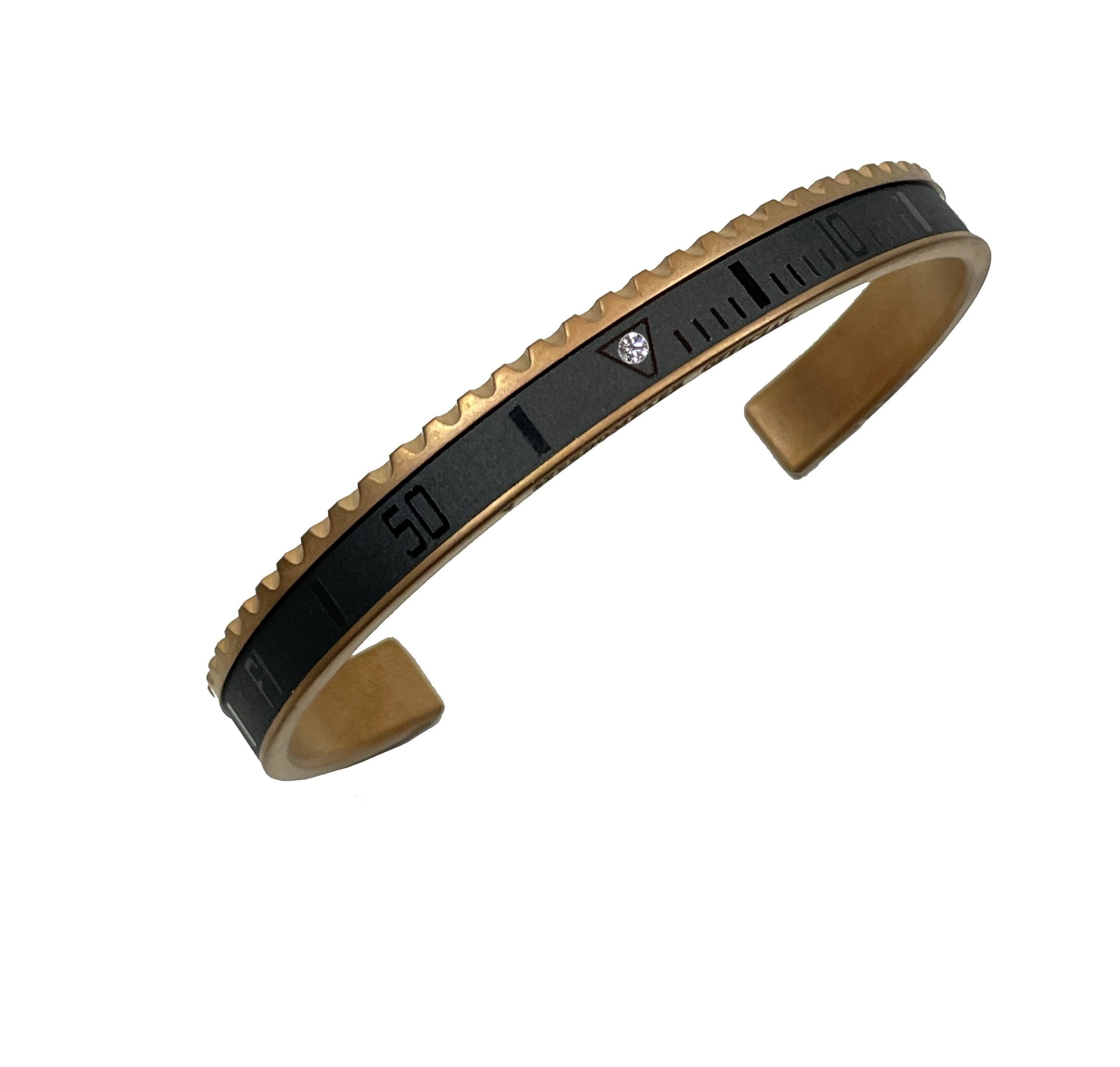 Bracciale Speedometer Ghiera  Ghost PVD BRONZE Nero 1 DIAMANT