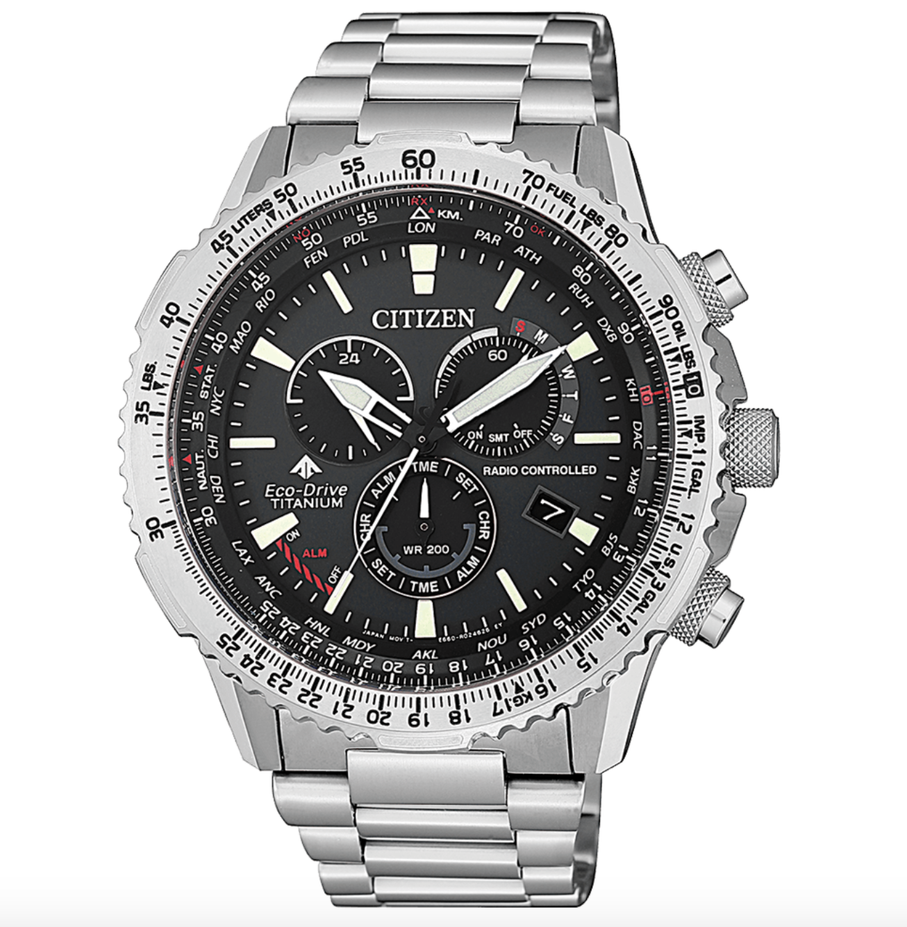 CITIZEN CRONO PILOT SUPERTITANIO RADIOCONTROLLATO