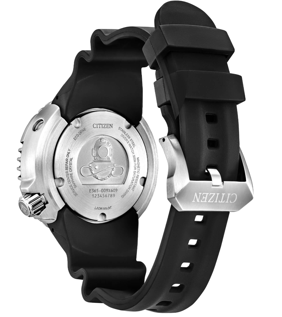 Diver's Eco Drive 300 mt Gas Diver Unite with Blue L.E.