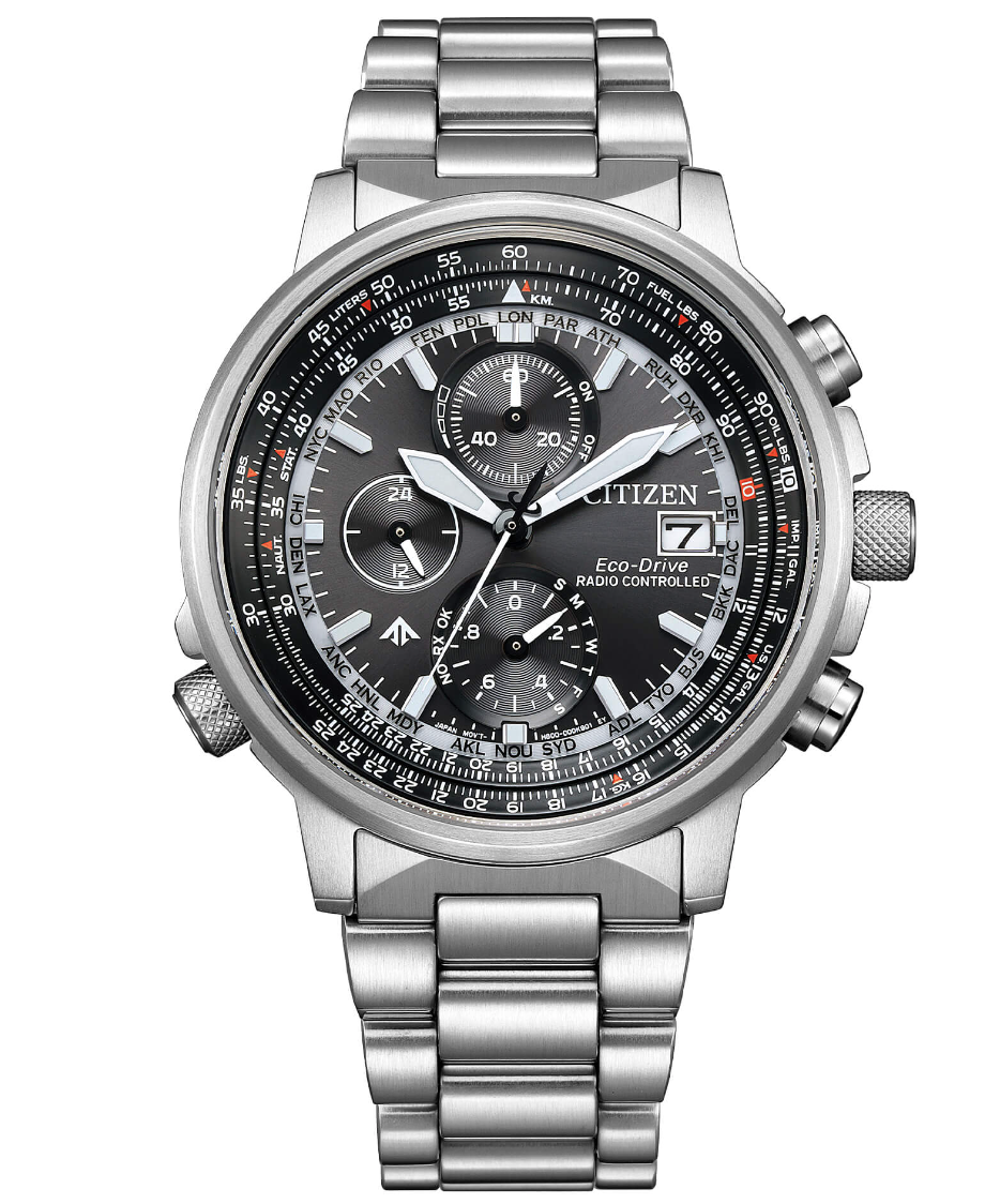 Citizen Crono Pilot Acciaio 41mm AT8300-58E