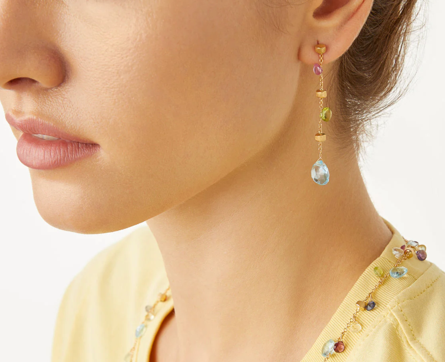 PARADISE ORECCHINO MULTICOLORE CON TOPAZIO
