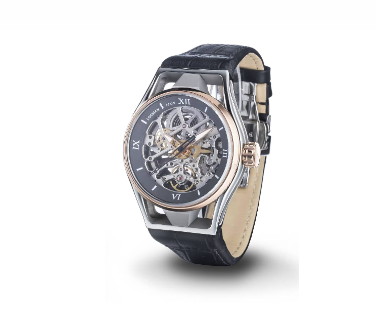 SKELETON MONTECRISTO SOLO TEMPO AUTOMATICO, CASSA IN ACCIAIO E TITANIO PVD ROSE GOLD