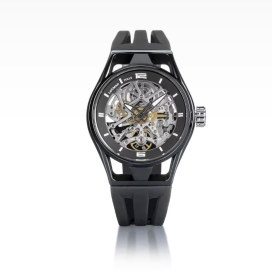 SKELETON MONTECRISTO SOLO TEMPO AUTOMATICO, CASSA IN ACCIAIO E TITANIO PVD NERO