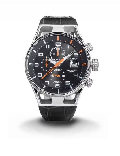 MONTECRISTO CRONOGRAFO AL QUARZO, CASSA IN ACCIAIO E TITANIO QUADRANTE NERO