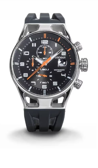 MONTECRISTO CRONOGRAFO AL QUARZO, CASSA IN ACCIAIO E TITANIO QUADRANTE NERO