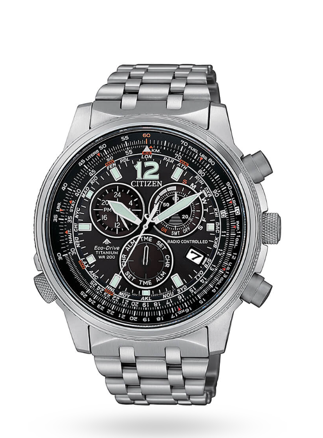 CITIZEN CRONO PILOT SUPER TITANIO RADIOCONTROLLATO