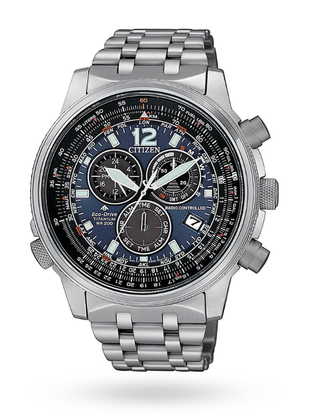CITIZEN CRONO PILOT SUPER TITANIO RADIOCONTROLLATO