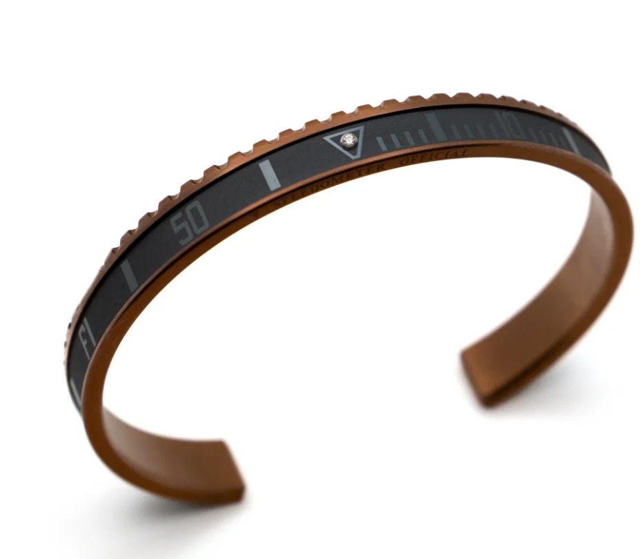 Bracciale Speedometer Ghiera  Ghost PVD BRONZE Grey1 DIAMANT