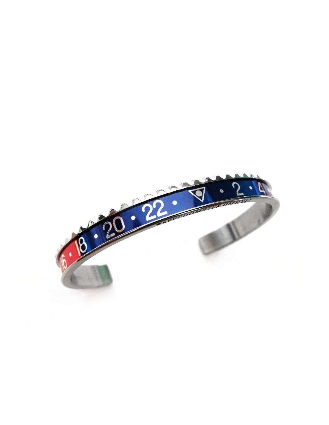 Bracciale Speedometer Ghiera Classic Dual time blu rosso