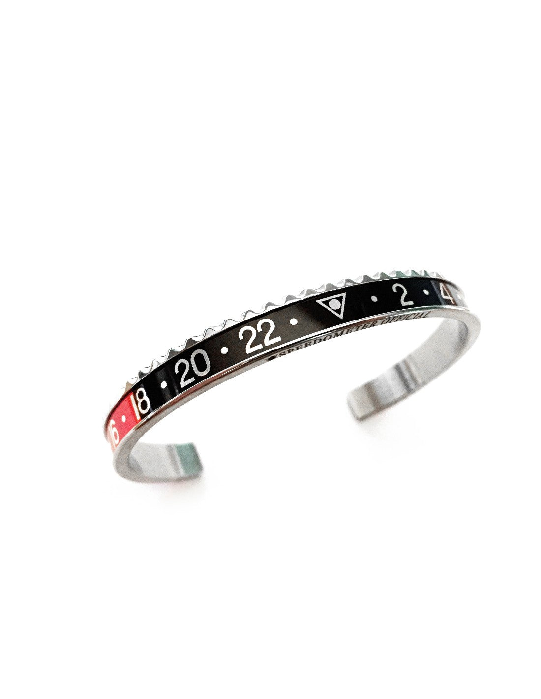 Bracciale Speedometer Ghiera Classic Dual time nero rosso